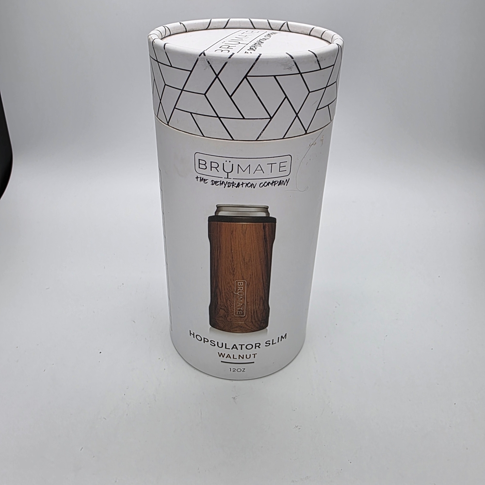BrüMate Hopsulator Slim 12oz Can Cooler - Walnut